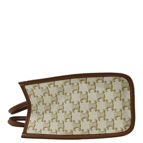 Celine  Horizontal Cabas Triomphe Canvas Tote Cream - Picture 9 of 13